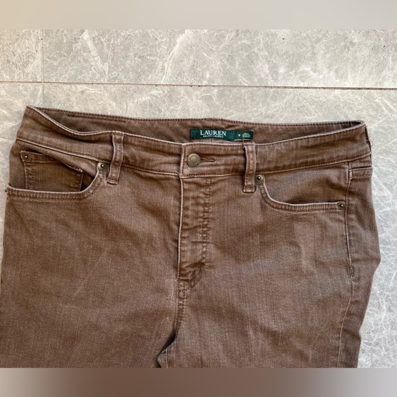 Lauren Ralph Lauren Jeans Premier Straight Brown Size 8 Women's - Picture 5 of 6